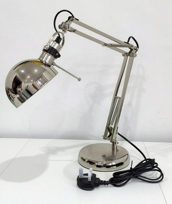 IKEA FORSA A0501 Schreibtisch-/Leselampe Metall winkelverstellbar Chrom