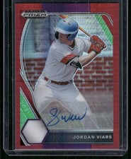 2021 Panini Prizm Draft Picks #PDP84 Jordan Viars Red Hyper Auto