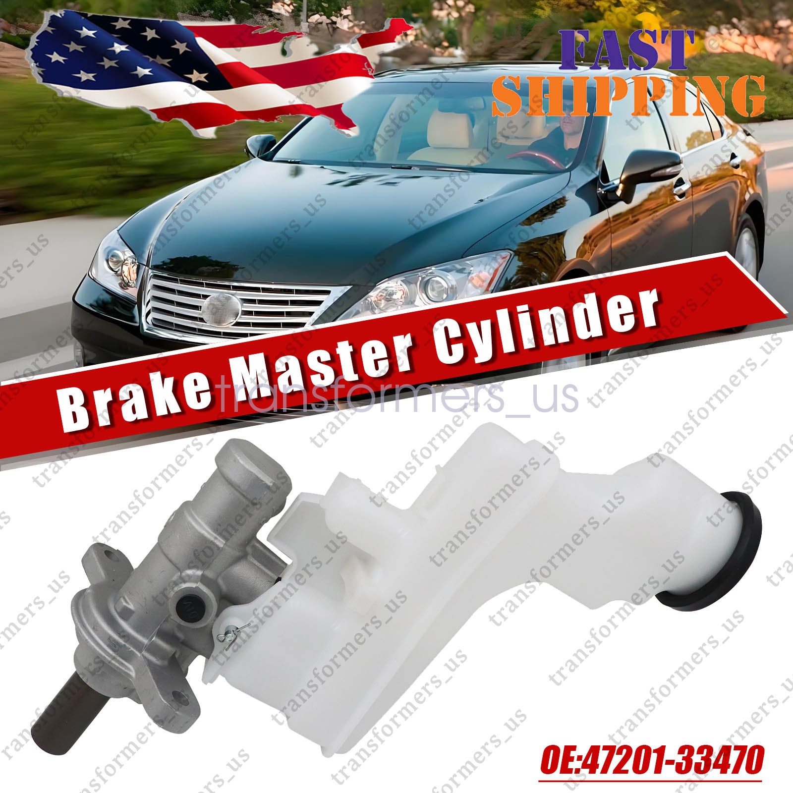 Fits 2007-10 Toyota Camry Japan Built 2007-12 Lexus ES350 Brake Master Cylinder