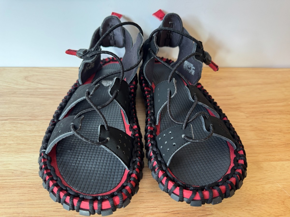 RARE Nike ACG Considered Cooper Canyon Black/Red Leather Sandals