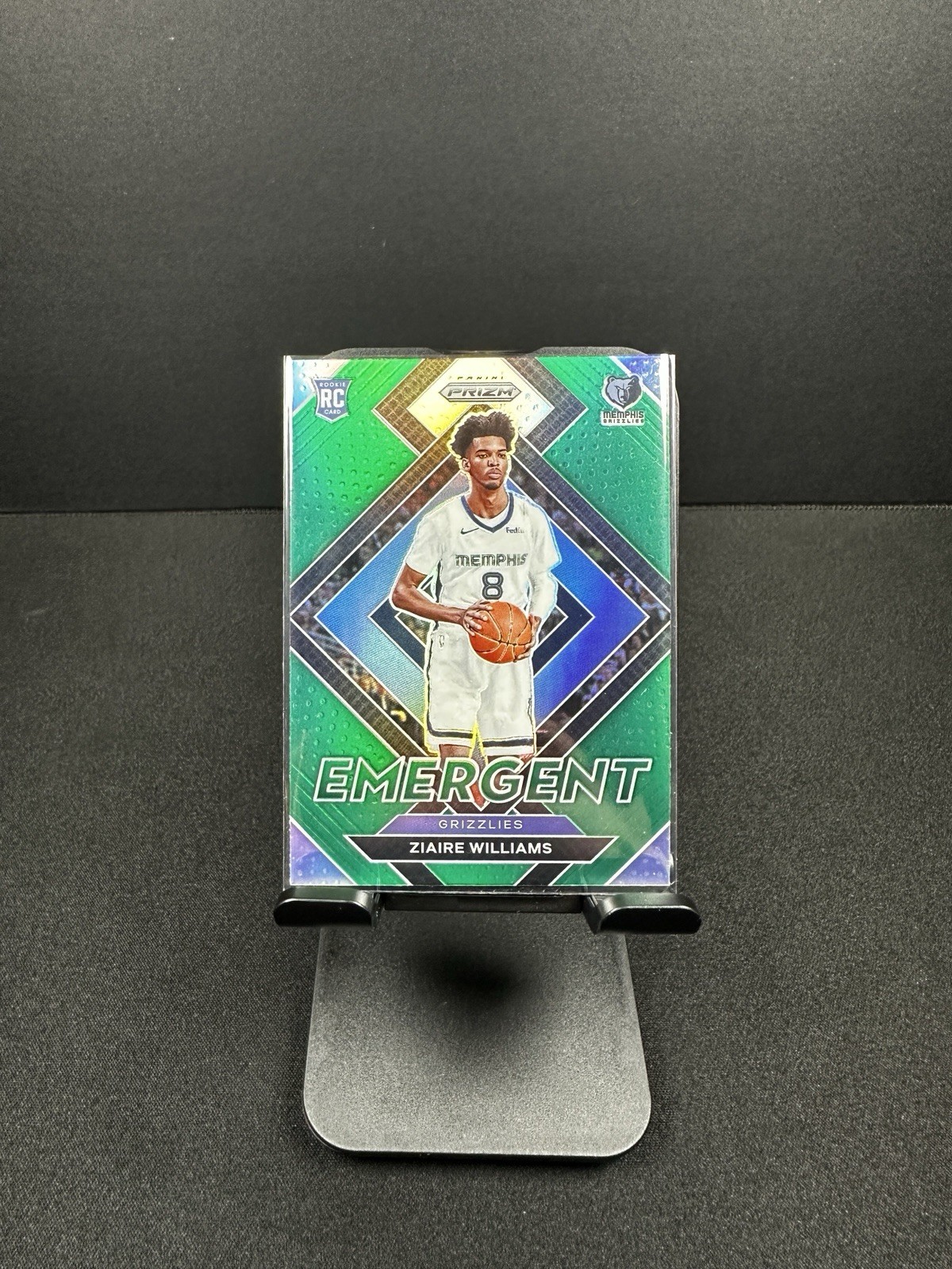 2021-22 Panini Prizm #20 Ziaire Williams Emergent Green Prizm RC Grizzlies