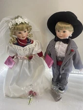 Bride Groom Kid Dolls Tree House Wedding 16 in Porcelain Paradise Galleries Sgnd
