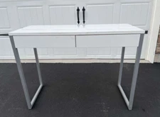 White Vanity Desk with drawers