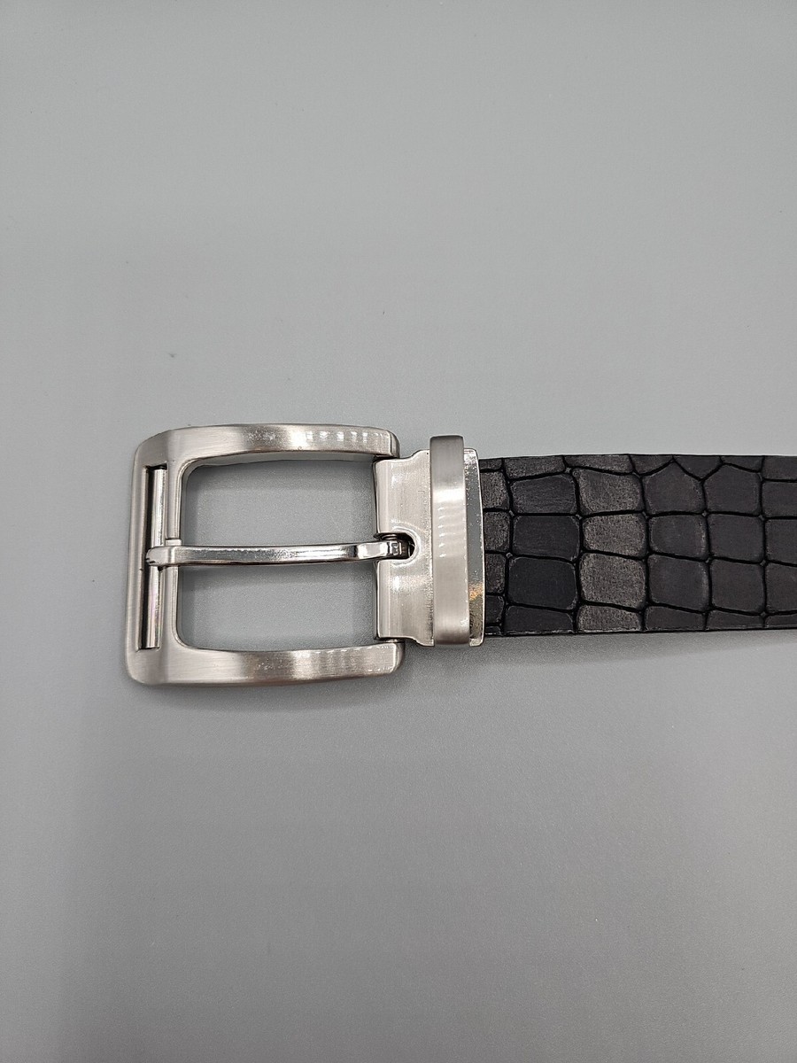 Mens Belt Sz 34 Glenayr Golf Pebbled Black Leather Cut To Fit