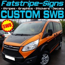 fits Ford Custom Graphics Stripes Stickers Decals ST Camper Van SWB M-SPORT KIT