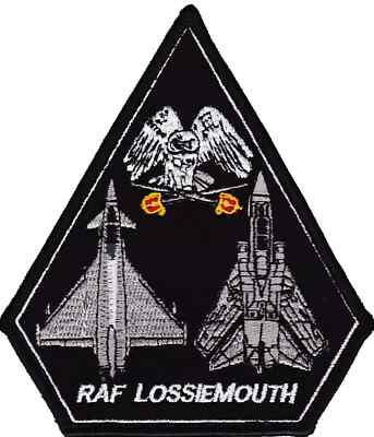 RAF Lossiemouth Tornado und Taifun gestickter Aufnäher Abzeichen - LETZTE PAAR