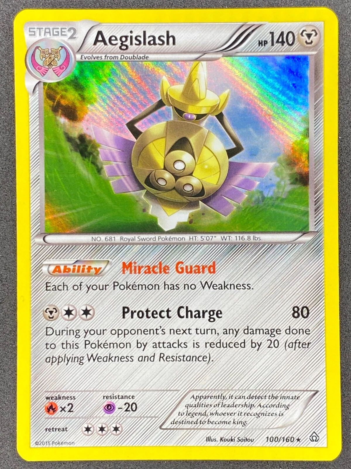 Pokémon Aegislash 100/160 PRC Primal Clash LP/NM