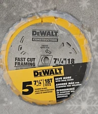 Dewalt 7-1/4" 18T Carbide Teeth Framing Blades 5pk