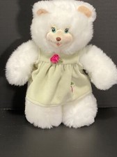 Fisher Price Briarberry Bear MaggieBerry  Velour Dress Plush Stuffed Animal VTG