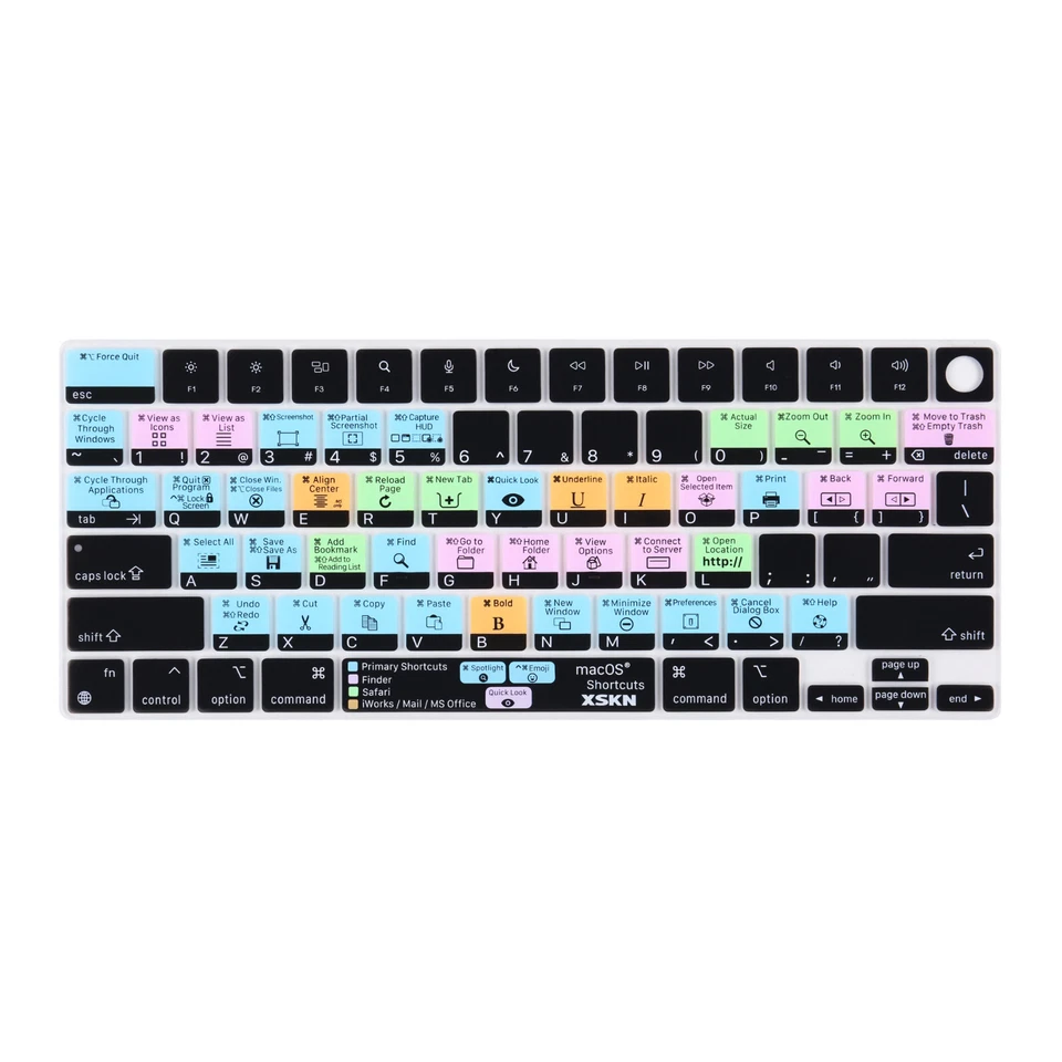 XSKN macOS Shortcut Keyboard Cover for M2 M3 M4 Macbook Air 13.6/Macbook Air 15 - Image 2 of 4