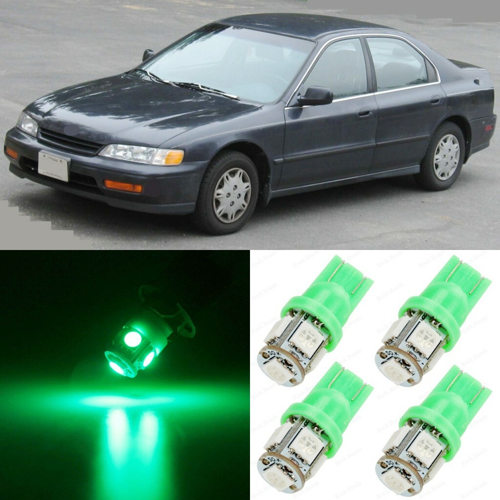 12 x Ultra Green Interior LED Lights Package For 1994 - 1997 Honda