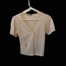 Cream light weight cardigan, size small