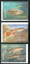 2025 Endangered Freshwater Fishes - MUH Set of 3 Booklet Stamps