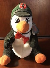 Collectible Coca Cola 1997 Bean Bag Plush Penguin in Delivery Cap 0108