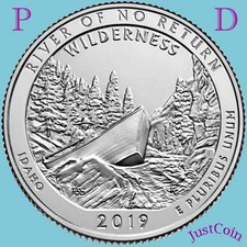2019 P&D FRANK CHURCH RIVER OF NO RETURN (IDAHO) TWO UNCIRCULATED QUARTERS SET 