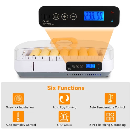 35Eggs Automatic Egg Incubator Digital Temperature Humidity Control Turn Water - Picture 2 of 12