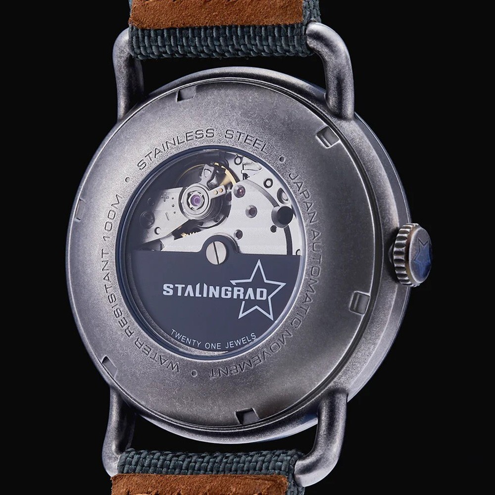 Montre Stalingrad Rodim - Automatique, Acier Gris, Style Militaire, 42mm, étanche 100m, Neuf Avec étiquettes