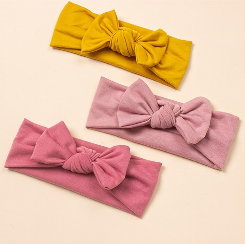 Newborn Baby Rabbit Headband Soft Elastic Bowknot Hairband Girls Headwrap Band - Picture 8 of 26