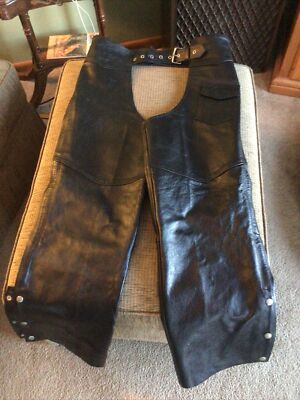 Unbranded Ladies Leather Motorcycle Chaps,size XL