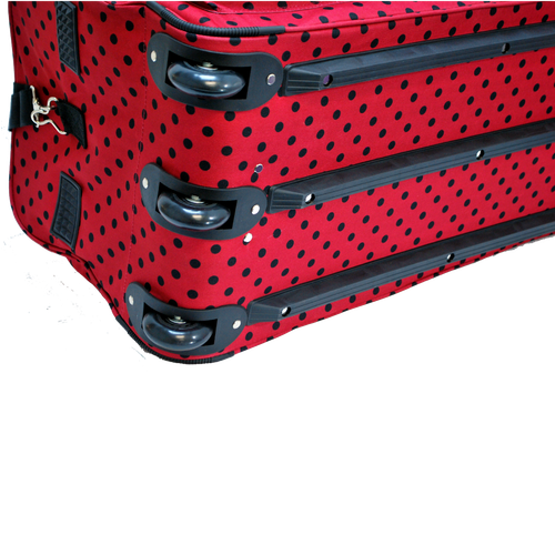"E-Z Roll" Fashionable Polka Dots Rolling Duffle Bag Size 22"/30"/36" 3 colors - Picture 29 of 37