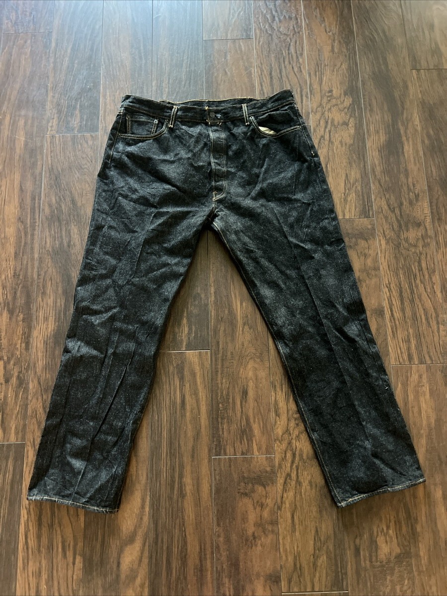 Men's Levi's Jeans 501 Button Fly Straight Leg Waterless Black