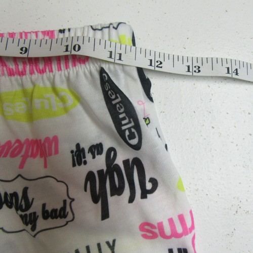 Clueless Girls Size M 7/8 'UGH, AS IF!' 2 PC Pajama Set Tank & Shorts Pink Multi - Picture 9 of 17