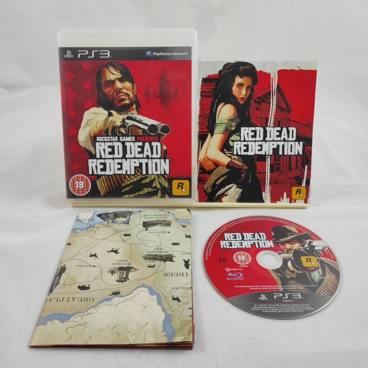 RED DEAD REDEMPTION PlayStation 3 PS3 game with manual and map