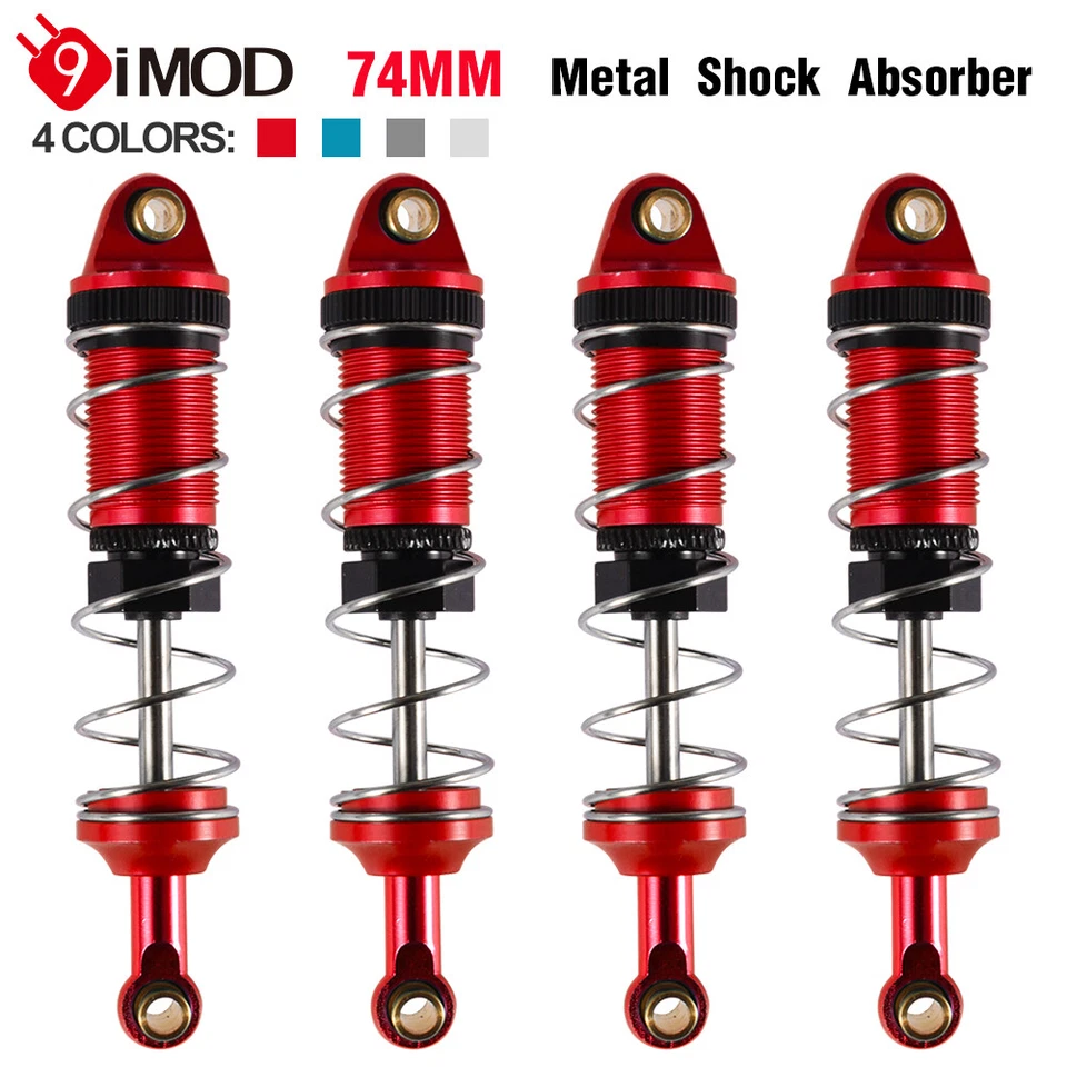 9IMOD 4PCS Shock Absorber 74mm Metal Hydraulic for 1/12 MN128 MN86 G500 RC Car - Image 2 of 4