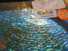 Dichroic Glass: CBS 90COE Red/Silver/Blue on Granite Ripple Clear 3" Sq