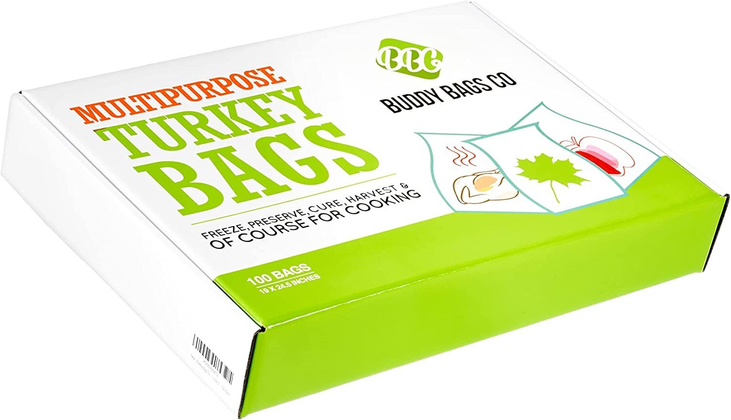 Buddy Bags Co Multipurpose Smell Proof Turkey Oven Bags 19" x 24.5" 100 Pack 636676825526 eBay