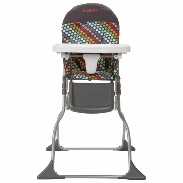 Cosco Simple Fold High Chair Rainbow Dots HC225DCD 884392030469 for