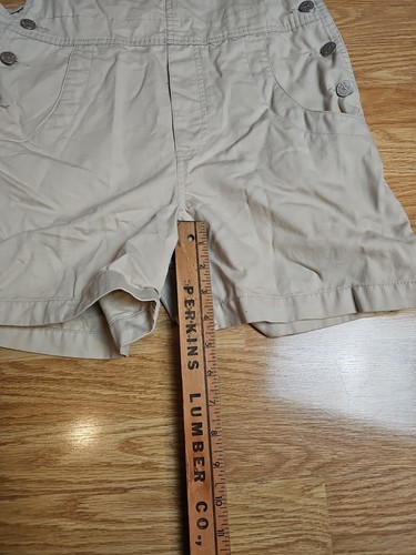 Bum Equipment Women's Size Medium Beige Cotton Denim Overalls. C11 - Picture 9 of 11