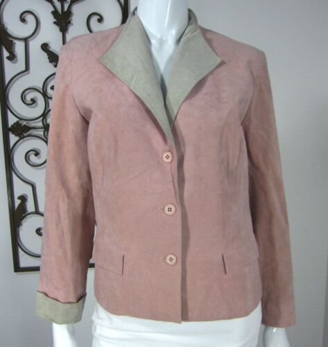 LiMAGNIN Long Sleeve Blazer Size 12 Pink ULTRASUE… - image 1