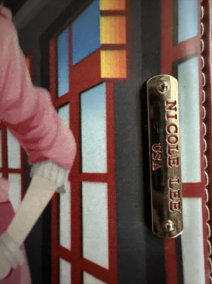 NICOLE LEE SIGNATURE Ladies Wristlet WALLET ZIP NYC Chic Woman Coffee Shop City - Image 2 of 4