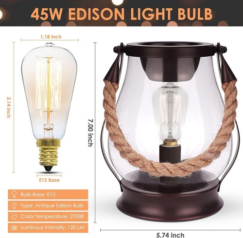 NIB Arvidsson Electric Lantern Wax Melt Warmer Rustic Lamp Farmhouse Decore - Picture 3 of 6