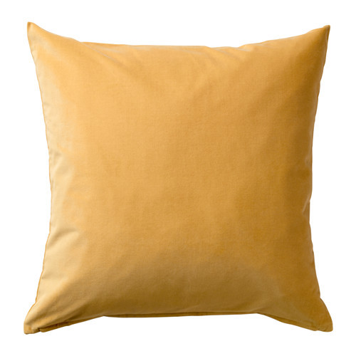 ikea sanela cushion cover golden brown pillow velvet 20x20