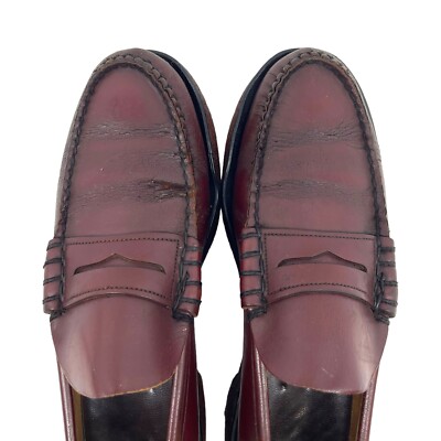 専用 70s vintage leather slip-on loafer Vintage 70s Mens 8.5 Leather Slip On Penny Loafers Slip On Dress
