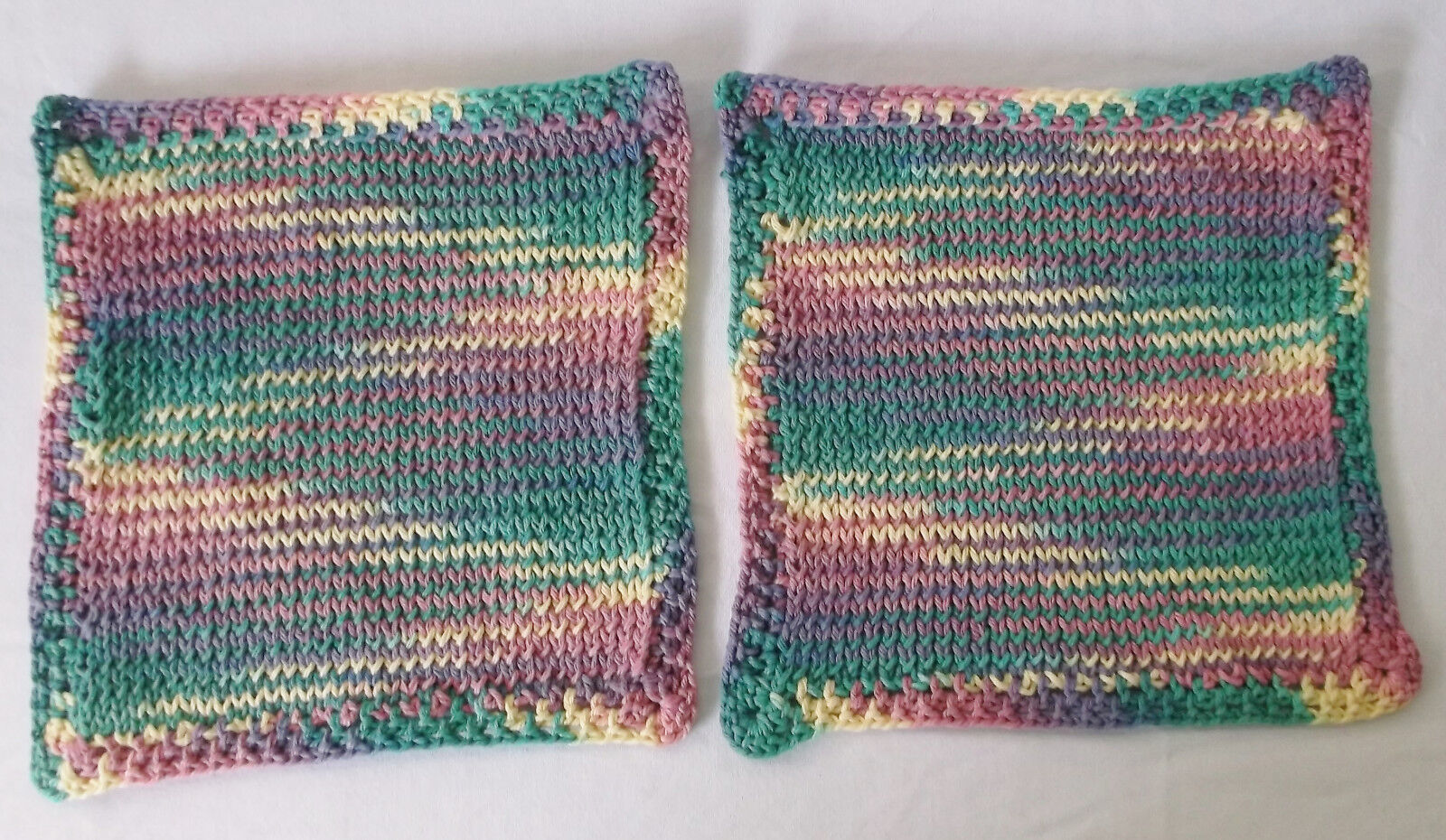 Knitted Crochet Dishcloths Washcloths 100% 在庫処分 H of 2 最大55％オフ COTTON-9+