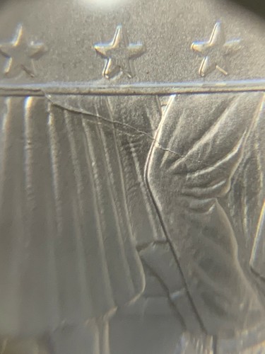 2007 P LITTLE ROCK COMMEM SILVER DOLLAR ICG MS69 MINT ERROR OBVERSE DIE CRACK - Picture 3 of 4