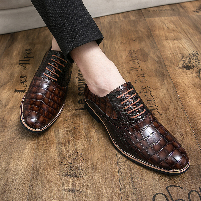 Fashion Mens Low-Top Work Shoes Plaid 