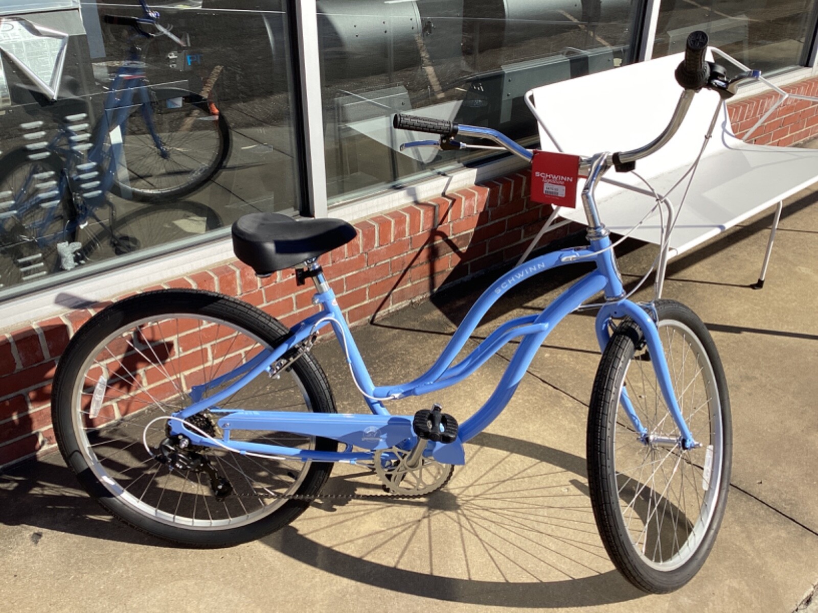 Schwinn Cruiser Bike for Adult Men and Women Medium Step thru 7-Speed