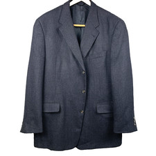 HART SCHAFFNER  MARX Dillard's Blazer Men's Size 46R Navy Wool Sport Coat Date