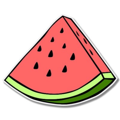 Watermelon Slice Car Laptop Phone Vinyl Sticker  - SELECT SIZE