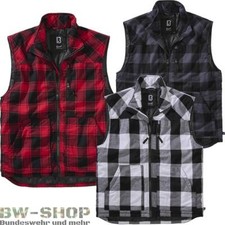 BRANDIT LUMBER WESTE GEFÜTTERT HOLZFÄLLER LOOK WINTER VEST KARIERT JAGD OUTDOOR