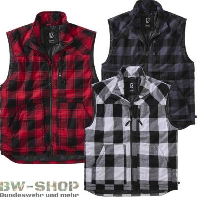 BRANDIT LUMBER WESTE GEFÜTTERT HOLZFÄLLER LOOK WINTER VEST KARIERT JAGD OUTDOOR