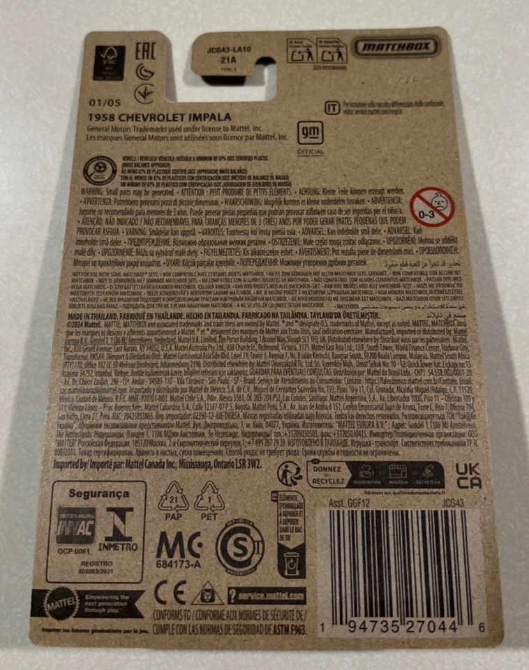 Chevrolet Impala 1958 Matchbox Local Cruisers nuevo 2025 Foto 2 de 2