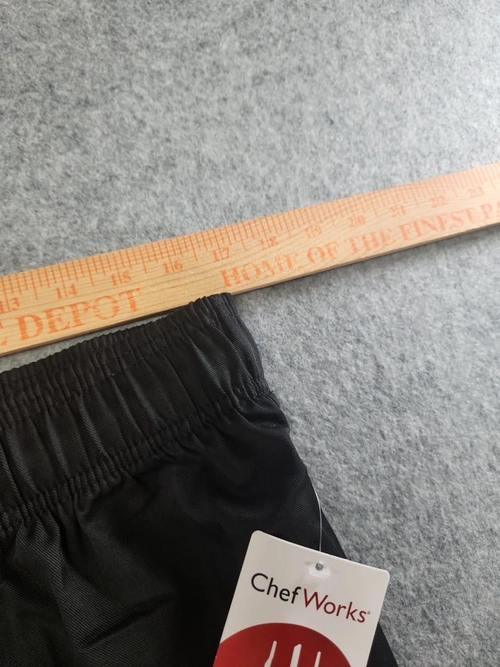 Chef Works Pants Mens XL Black Elastic Waist Drawstring Employee NBBP-000 - Image 3 of 4
