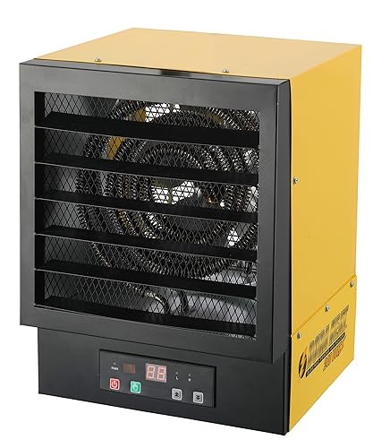 EWH5510 Electric Forced Air Heater with Remote Control 17,060 Btu, Yellow, Large