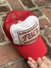 Chrome hearts trucker Hat vintage Red And White Sterling Silver