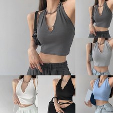 Sleeveless Camisole Vest for Women V Neck Lace Up Heart Hollow Out Top